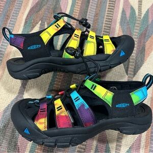 KEEN Women’s Newport Tye Dye Rainbow Sandals - Outdoor Shoes size 6